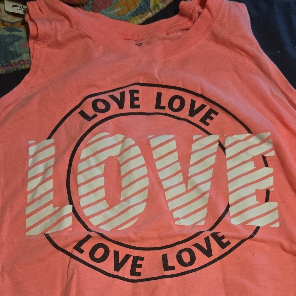 Bobbie Brooks Coral Love Tank Top